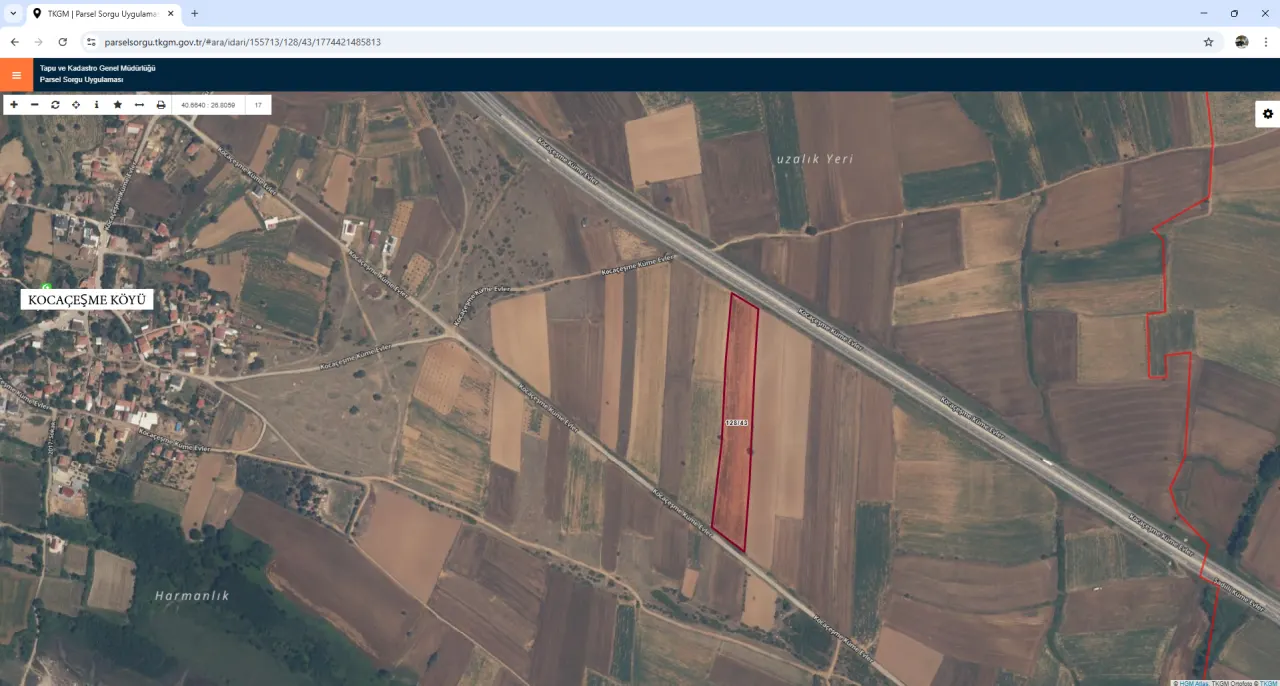 ÇANAKKALE GELİBOLU KOCAÇEŞME'DE 13,374m2 DENİZ MANZARALI TARLA - görsel 22