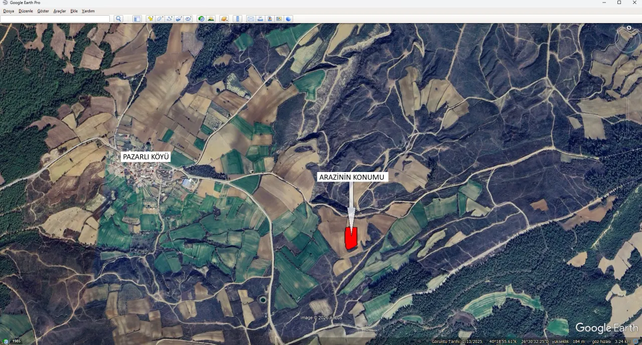 ÇANAKKALE GELİBOLU PAZARLI'DA MÜSTAKİL TAPULU 6,964m2 TARLA - görsel 18