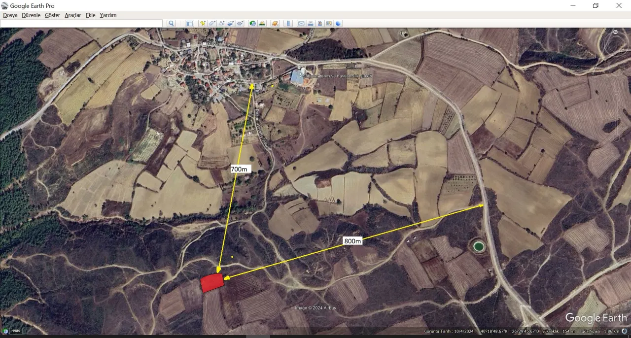 ÇANAKKALE GELİBOLU PAZARLIDA 2,885m2 TARLA - görsel 2