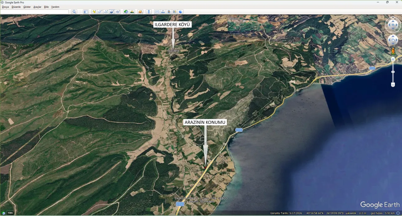 ÇANAKKALE GELİBOLU ILGARDERE'DE 1,183m2 YOLA CEPHE TARLA - görsel 14