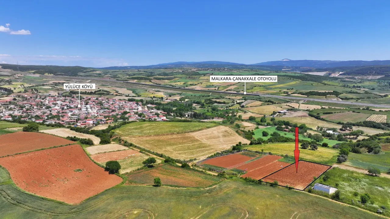 ÇANAKKALE GELİBOLU YÜLÜCE KÖYE YAKIN 1,064m2 TARLA - görsel 2