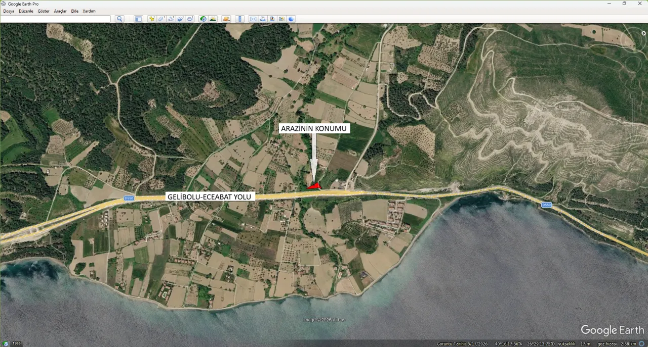 ÇANAKKALE GELİBOLU ILGARDERE'DE 1,183m2 YOLA CEPHE TARLA - görsel 15