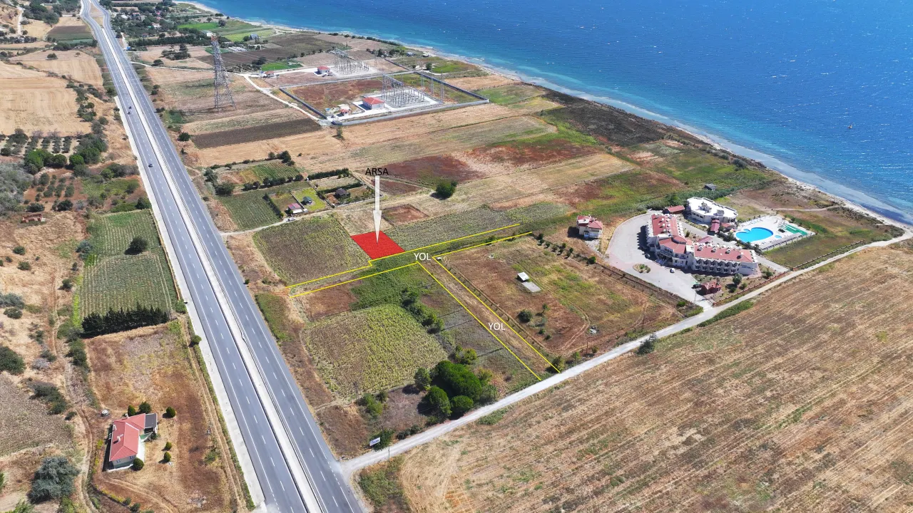 GELİBOLU SÜTLÜCEDE KÖPRÜ VE DENİZ MANZARALI 500m2 ARSA - görsel 7