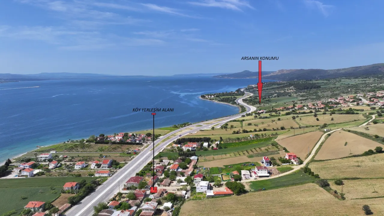ÇANAKKALE GELİBOLU BURHANLI'DA DENİZ MANZARALI 4,408m2 ARSA - görsel 11