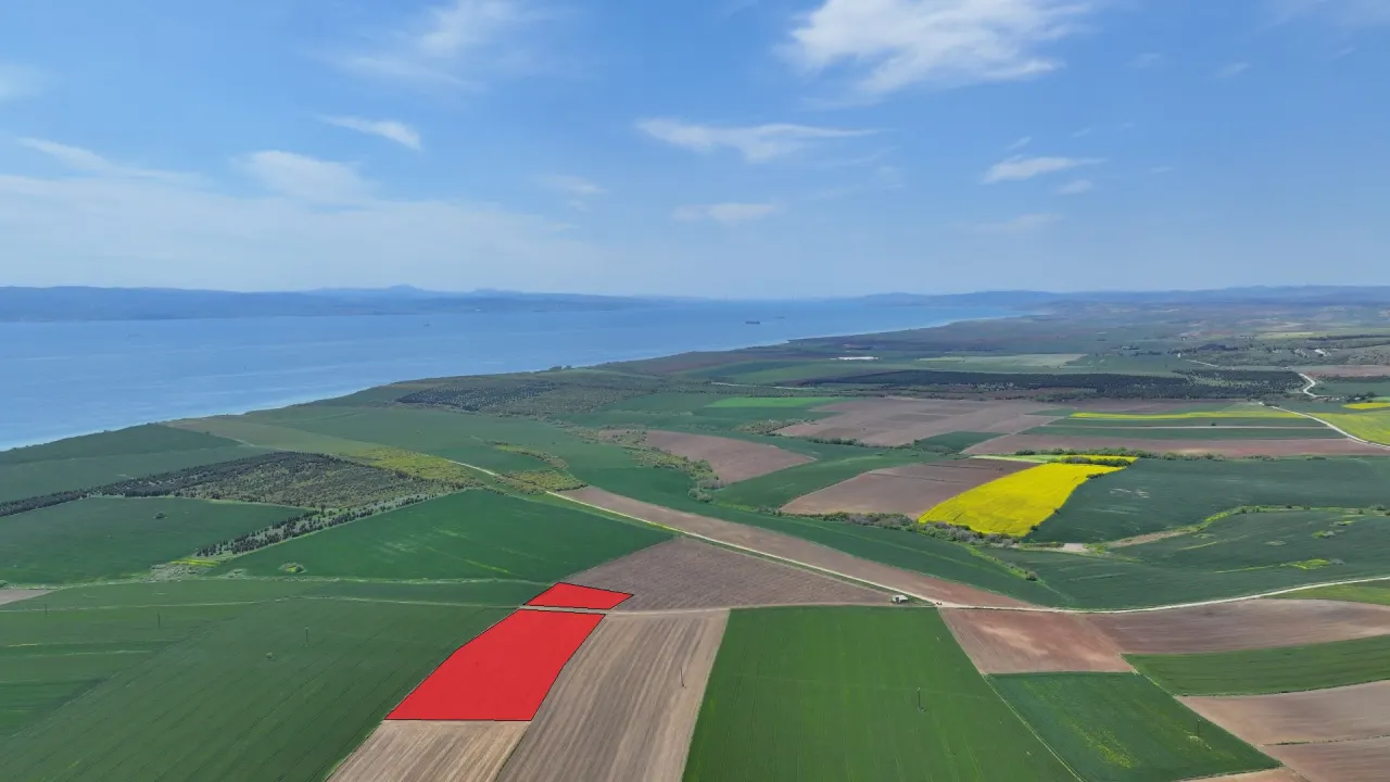 ÇANAKKALE GELİBOLU DEMİRTEPE'DE DENİZ MANZARALI 18,470m2 TARLA. - görsel 12
