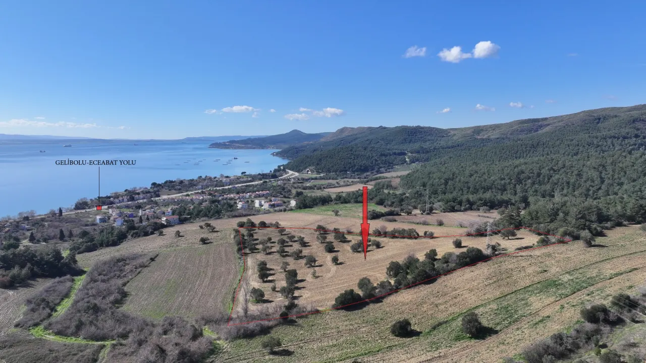 GELİBOLU BURHANLIDA DENİZ VE DOĞA MANZARALI 20,573m2 TARLA - görsel 21