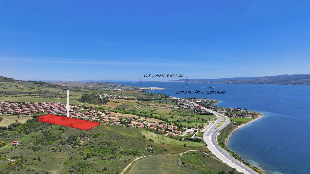 ÇANAKKALE GELİBOLU BURHANLI'DA BOĞAZ MANZARALI 8,062m2 TARLA - görsel 29