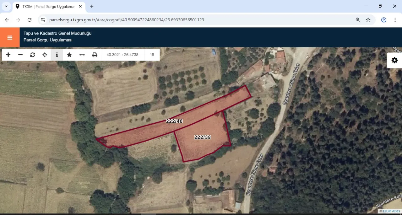 ÇANAKKALE GELİBOLU ILGARDERE'DE KÖY İÇERİSİNDE 5,140m2 TARLA - görsel 6