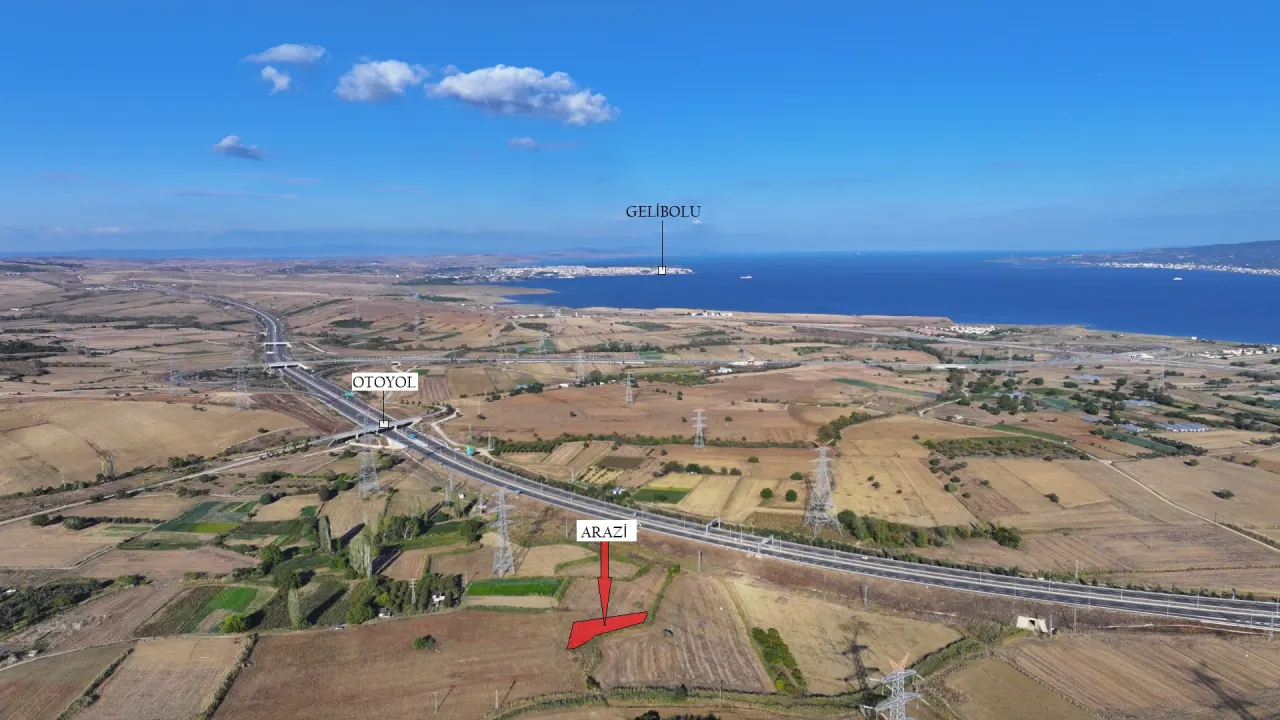 ÇANAKKALE GELİBOLU SÜTLÜCE'DE MÜSTAKİL TAPULU 739m2 TARLA - görsel 2