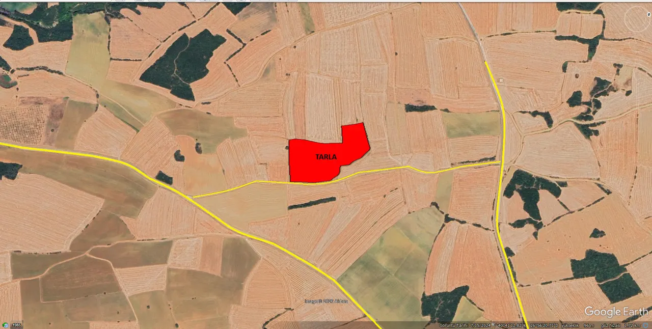 ÇANAKKALE GELİBOLU YÜLÜCE'DE 24,121m2 MÜSTAKİL TAPULU TARLA - görsel 23