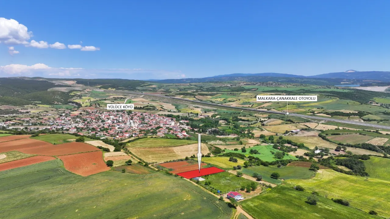 ÇANAKKALE GELİBOLU YÜLÜCE KÖYE YAKIN 1,064m2 TARLA - görsel 5