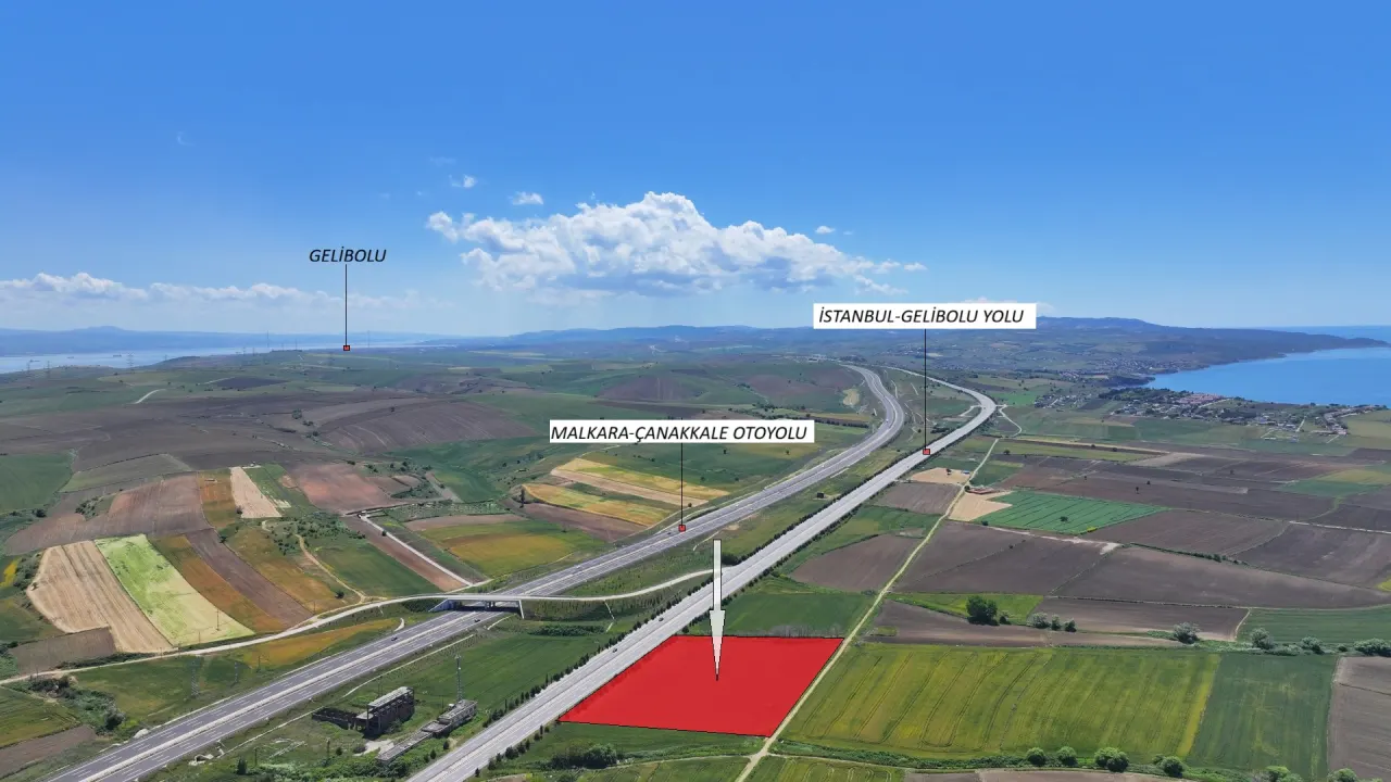 ÇANAKKALE GELİBOLU BOLAYIRDA ANAYOLA CEPHE 14,125m2 TARLA - görsel 23