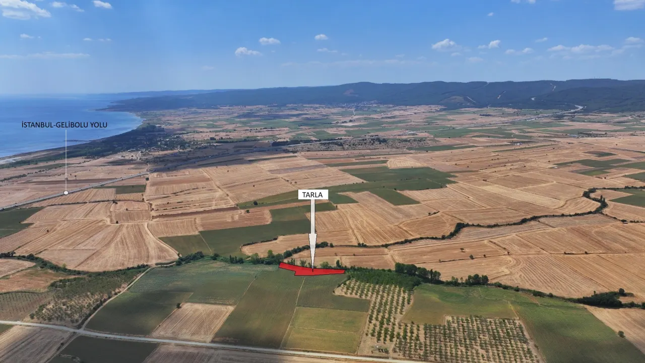 Çanakkale Gelibolu Şadıllı Köyünde Müstakil Tapulu 1,471m2 Tarla - görsel 2