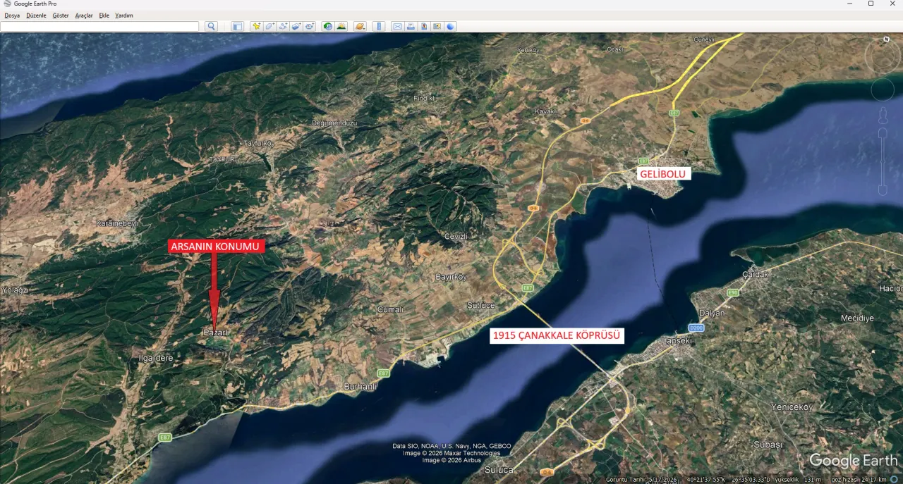 GELİBOLU PAZARLIDA %40 İKİ KAT İNŞAAT İZİNLİ 589m2 İMARLI ARSA - görsel 15