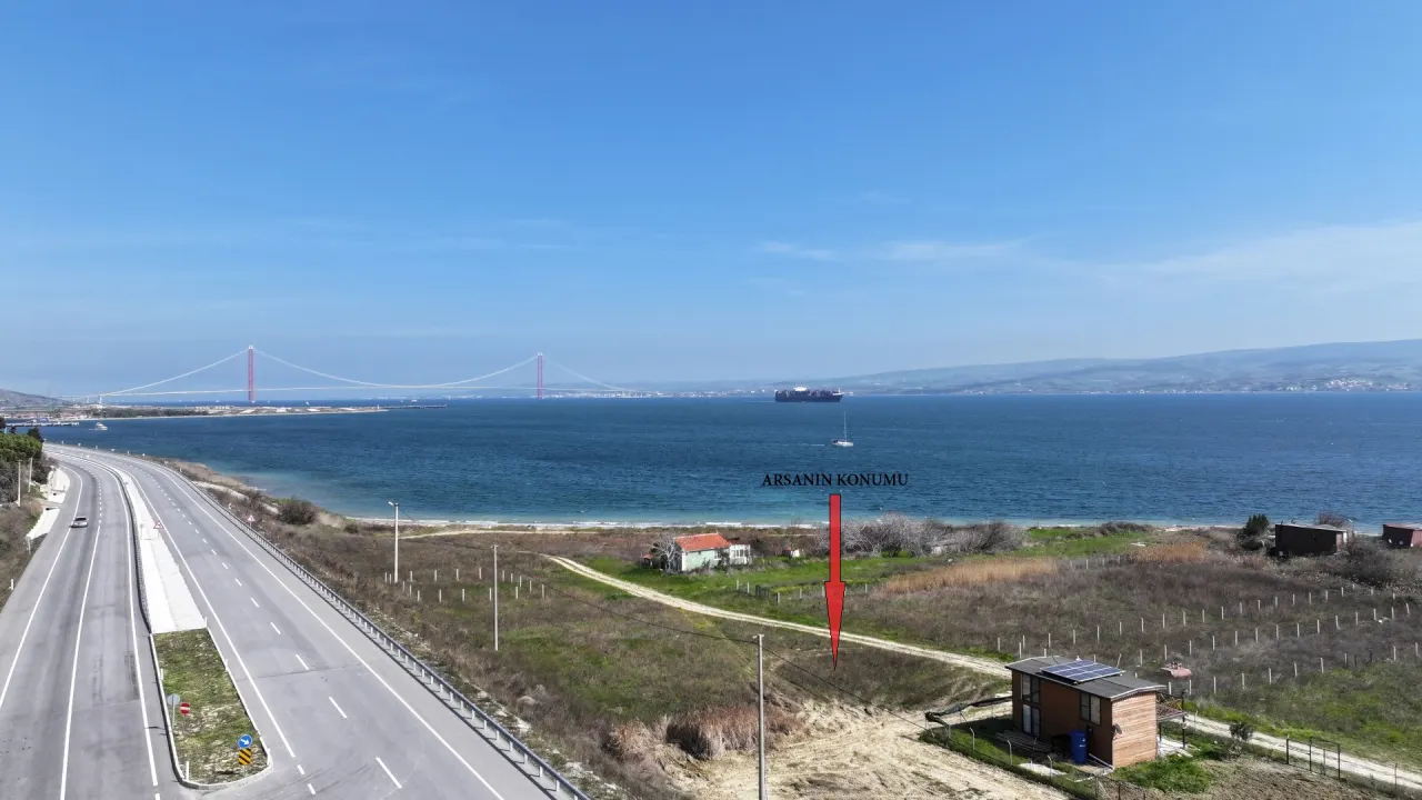 ÇANAKKALE GELİBOLU SÜTLÜCEDE KÖPRÜ VE DENİZ MANZARALI 516m2 ARSA - görsel 13