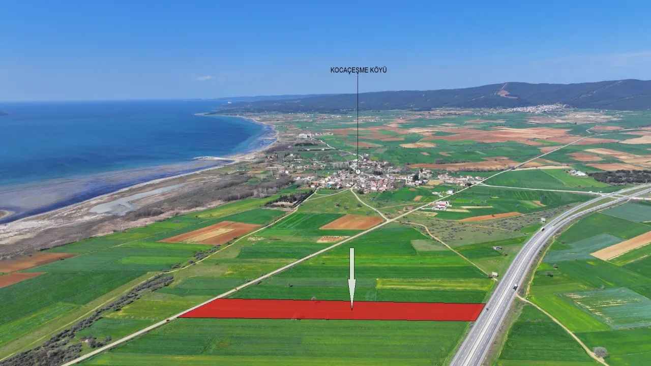 ÇANAKKALE GELİBOLU KOCAÇEŞME'DE 13,374m2 DENİZ MANZARALI TARLA - görsel 2