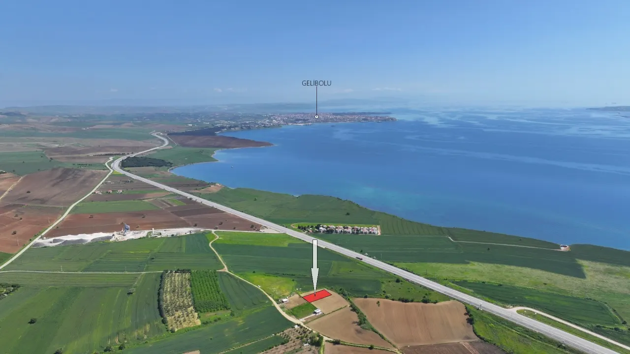 ÇANAKKALE GELİBOLU SÜTLÜCEDE 505m2 KÖPRÜ MANZARALI ARSA - görsel 8