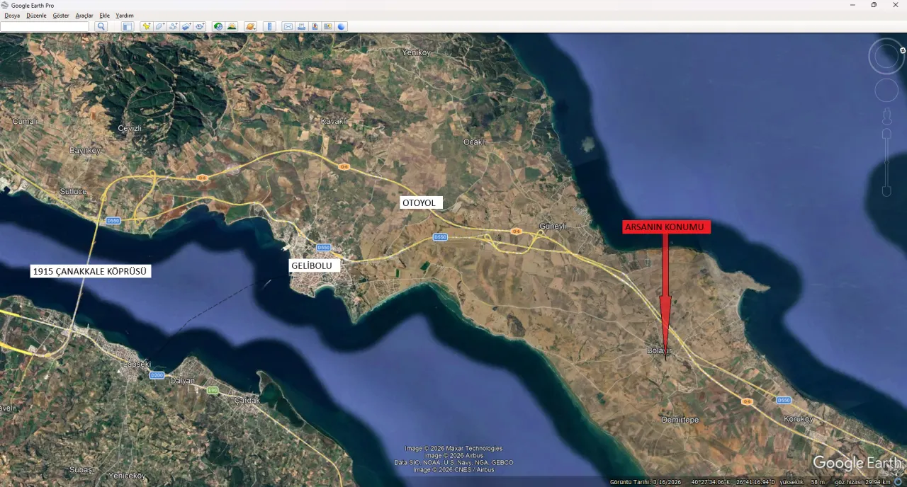 GELİBOLU BOLAYIRDA MÜSTAKİL TAPULU DENİZ MANZARALI 299m2 ARSA - görsel 26