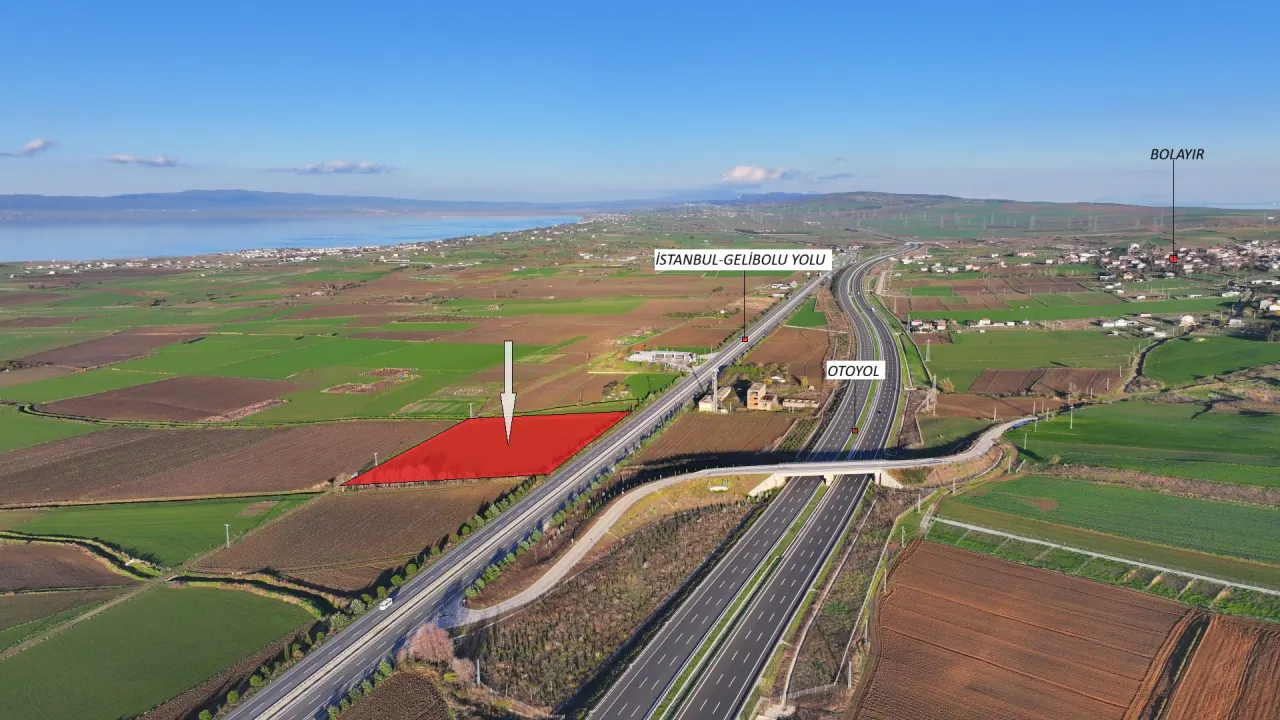 ÇANAKKALE GELİBOLU BOLAYIRDA ANAYOLA CEPHE 14,125m2 TARLA - görsel 22