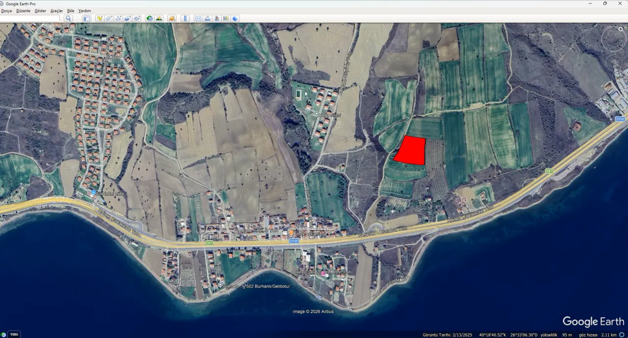 ÇANAKKALE GELİBOLU SÜTLÜCE'DE DENİZ MANZARALI 9,908m2 TARLA - görsel 19