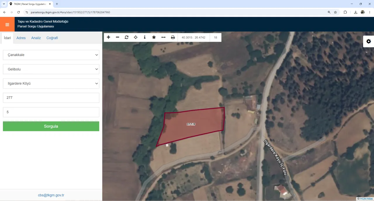 ÇANAKKALE GELİBOLU ILGARDERE'DE MÜSTAKİL TAPULU 3,975m2 TARLA - görsel 23