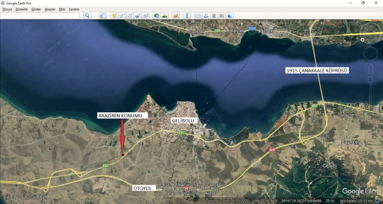 GELİBOLU YAZICIZADE MAHALLESİNDE ASFALT YOLA CEPHELİ 3,290m2 - görsel 4