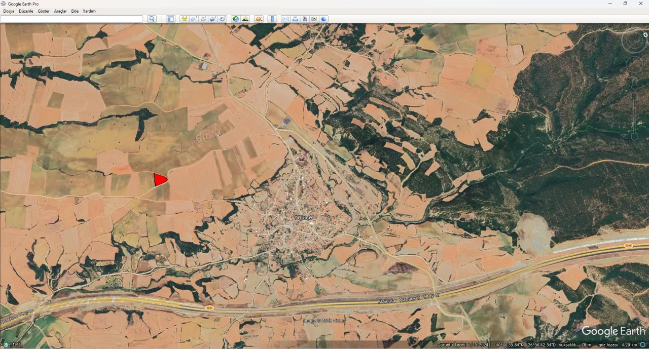 ÇANAKKALE GELİBOLU YÜLÜCE'DE MÜSTAKİL TAPULU KÖYE YAKIN 5,358m2 TARLA - görsel 22