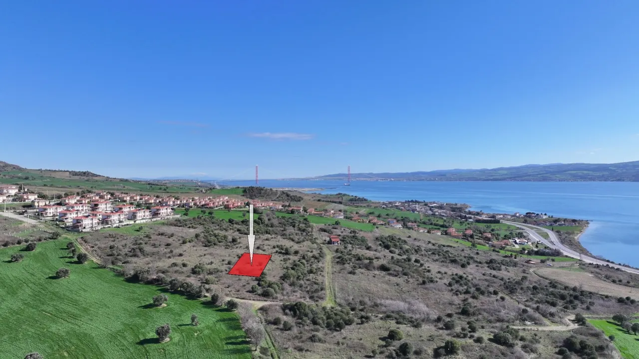 ÇANAKKALE GELİBOLU BURHANLI'DA BOĞAZ MANZARALI 474m2 ARSA - görsel 21
