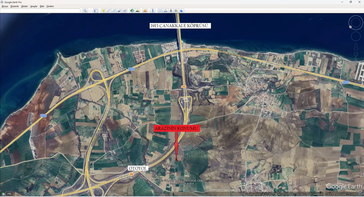 ÇANAKKALE GELİBOLU SÜTLÜCE'DE MÜSTAKİL TAPULU 739m2 TARLA - görsel 14