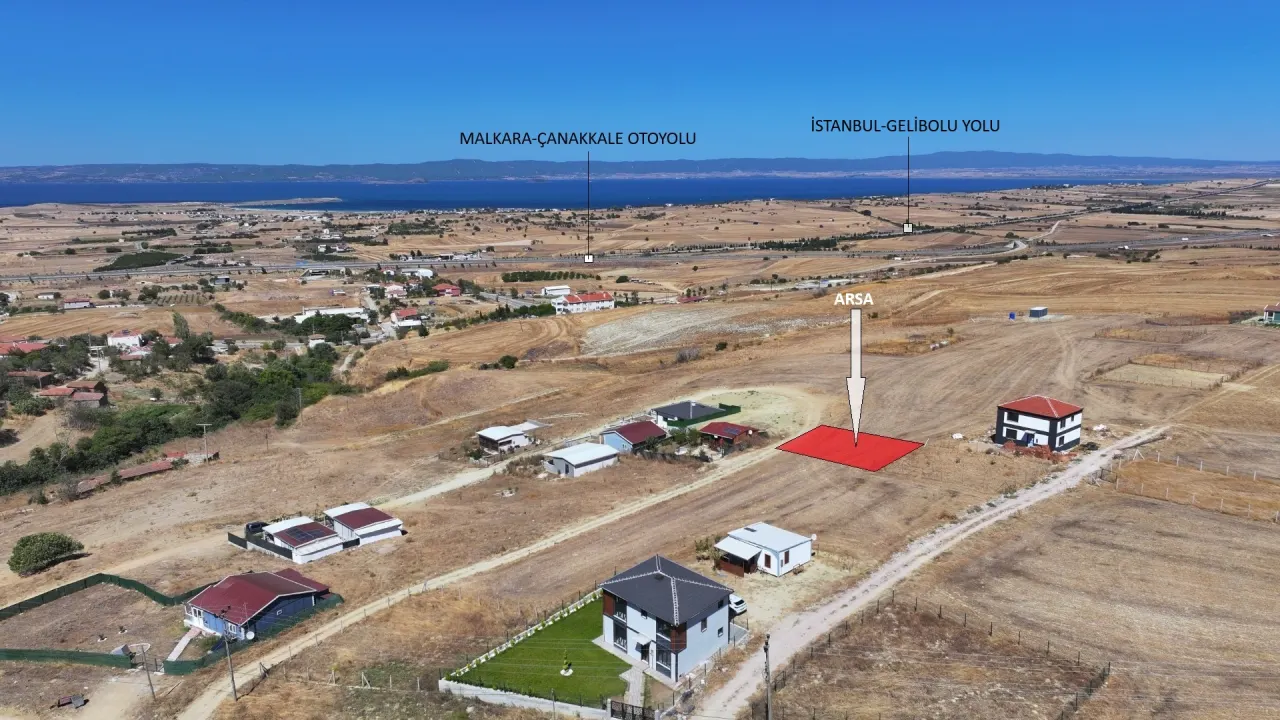 GELİBOLU BOLAYIRDA MÜSTAKİL TAPULU DENİZ MANZARALI 299m2 ARSA
