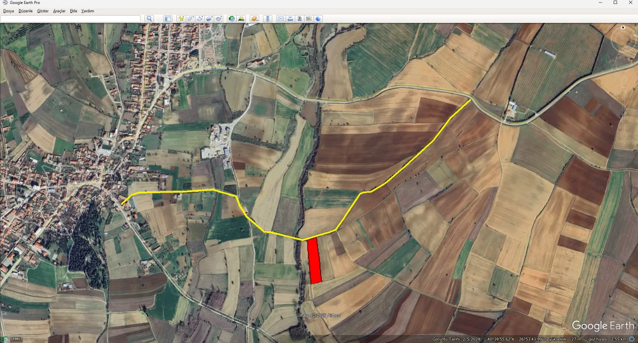 ÇANAKKALE GELİBOLU EVREŞEDE MÜSTAKİL TAPULU 9,479m2 TARLA - görsel 15