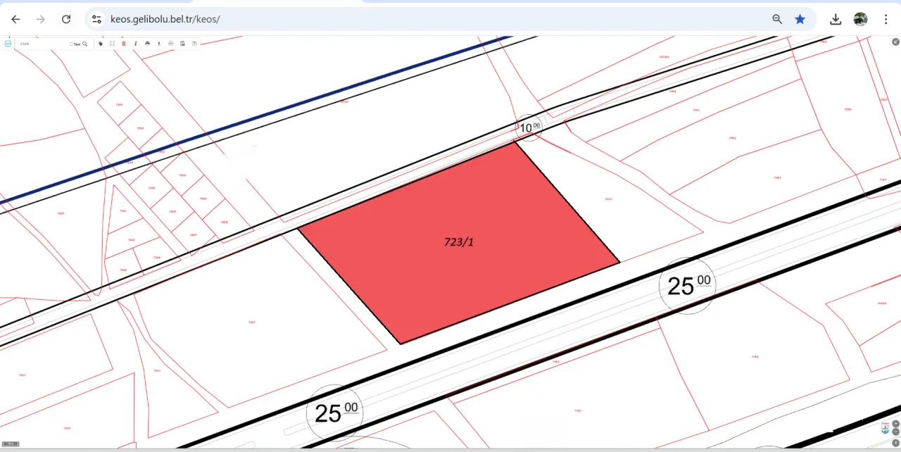 ÇANAKKALE GELİBOLU BOLAYIRDA ANAYOLA CEPHE 14,125m2 TARLA - görsel 8