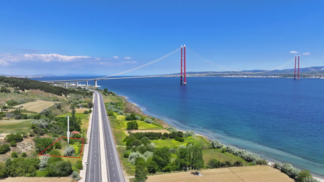 GELİBOLU SÜTLÜCE'DE KÖPRÜ VE BOĞAZ MANZARALI 1,070m2 ARAZİ - görsel 12