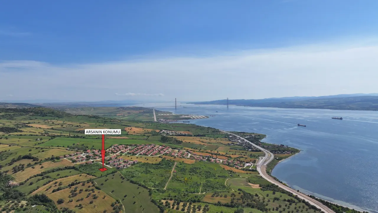 ÇANAKKALE GELİBOLU BURHANLI'DA BOĞAZ MANZARALI 508m2 ARSA - görsel 10