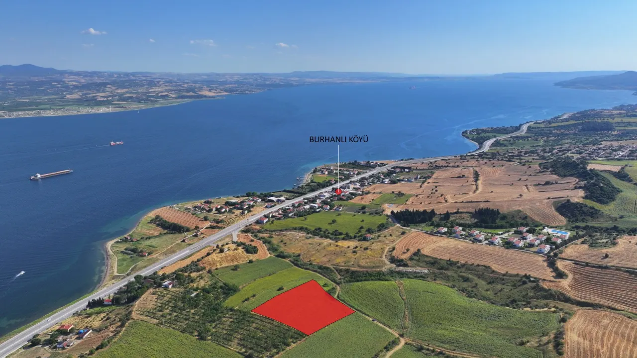 ÇANAKKALE GELİBOLU SÜTLÜCE'DE DENİZ MANZARALI 9,908m2 TARLA - görsel 3