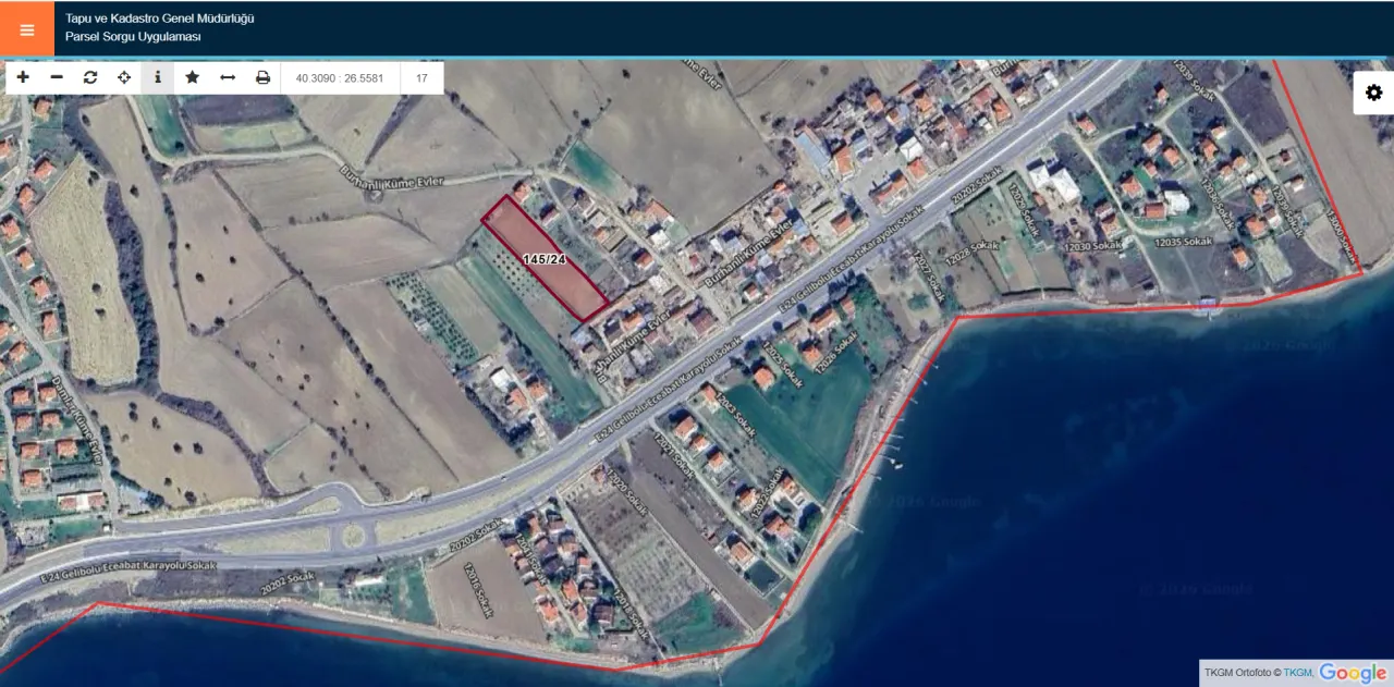 GELİBOLU BURHANLI'DA BOĞAZ VE KÖPRÜ MANZARALI 3,506m2 TARLA - görsel 7