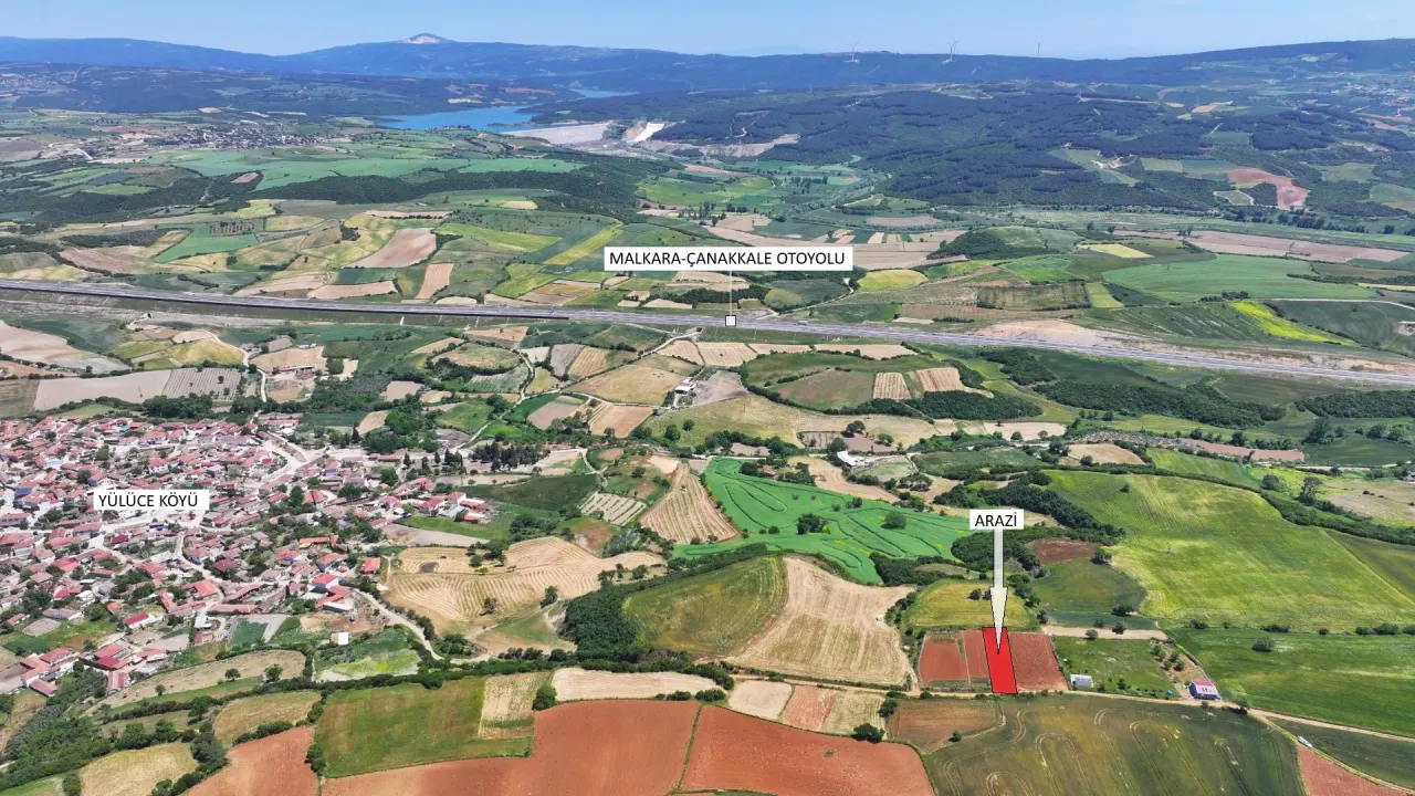 ÇANAKKALE GELİBOLU YÜLÜCEDE KÖYE YAKIN KONUMDA 608m2 TARLA - görsel 4