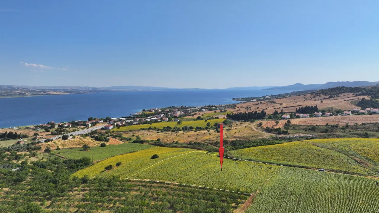 ÇANAKKALE GELİBOLU SÜTLÜCE'DE DENİZ MANZARALI 9,908m2 TARLA - görsel 7