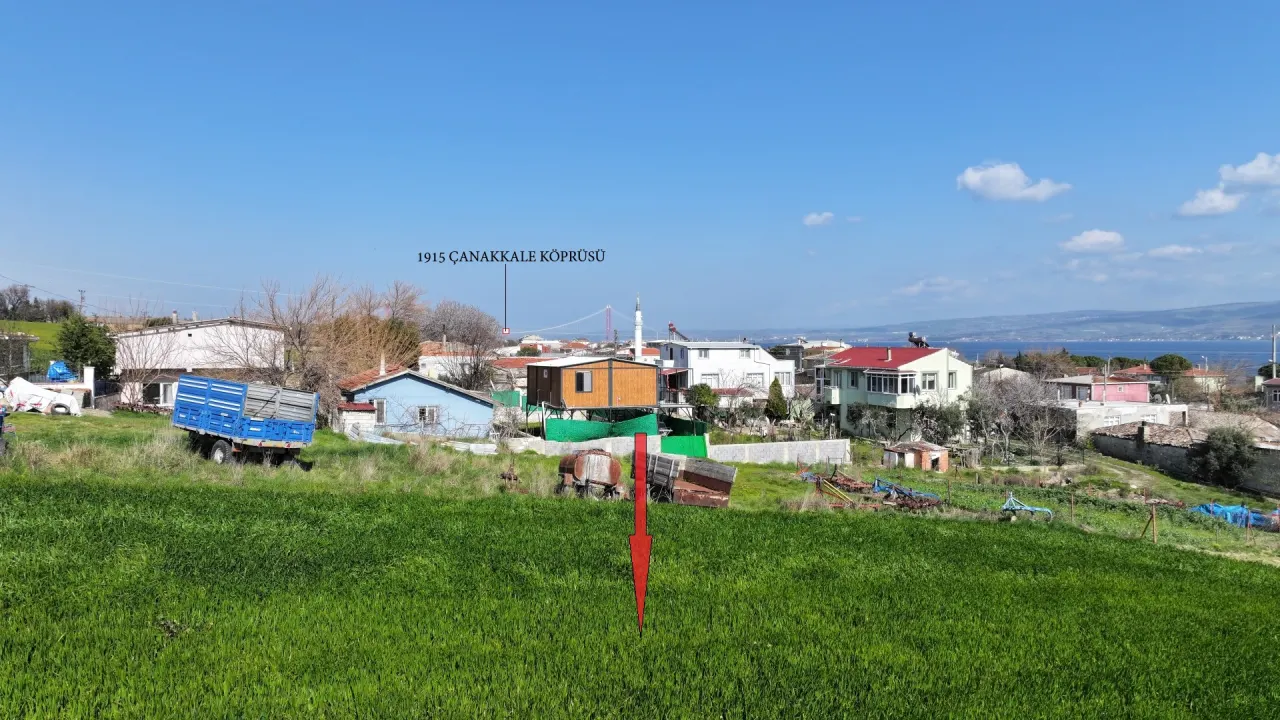 GELİBOLU BURHANLI'DA BOĞAZ VE KÖPRÜ MANZARALI 3,506m2 TARLA - görsel 12