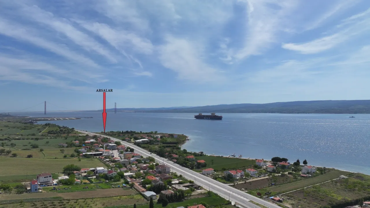 ÇANAKKALE GELİBOLU SÜTLÜCEDE KÖPRÜ VE DENİZ MANZARALI 516m2 ARSA - görsel 9