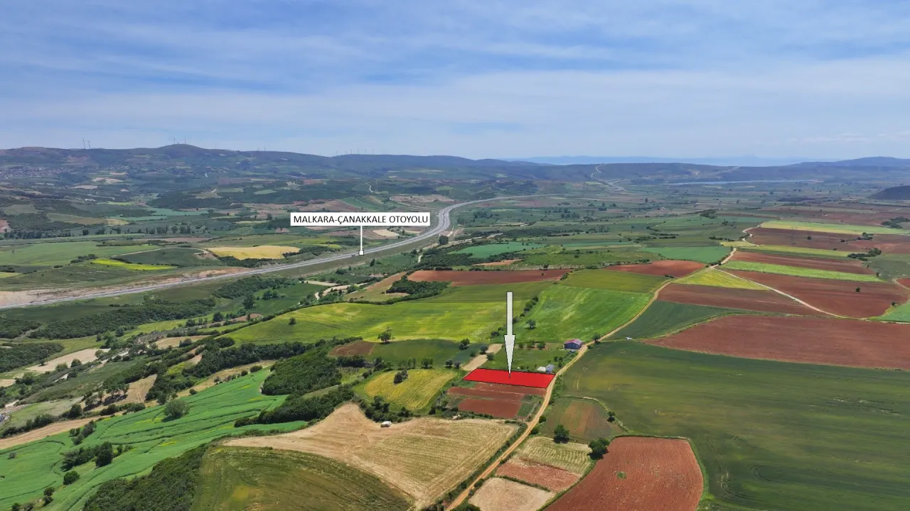 ÇANAKKALE GELİBOLU YÜLÜCE KÖYE YAKIN 1,064m2 TARLA - görsel 6