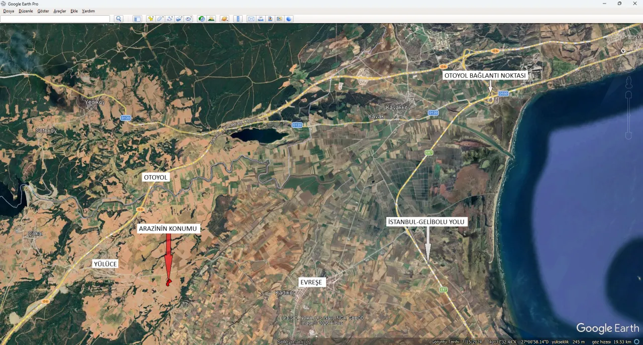 ÇANAKKALE GELİBOLU YÜLÜCE'DE 24,121m2 MÜSTAKİL TAPULU TARLA - görsel 25