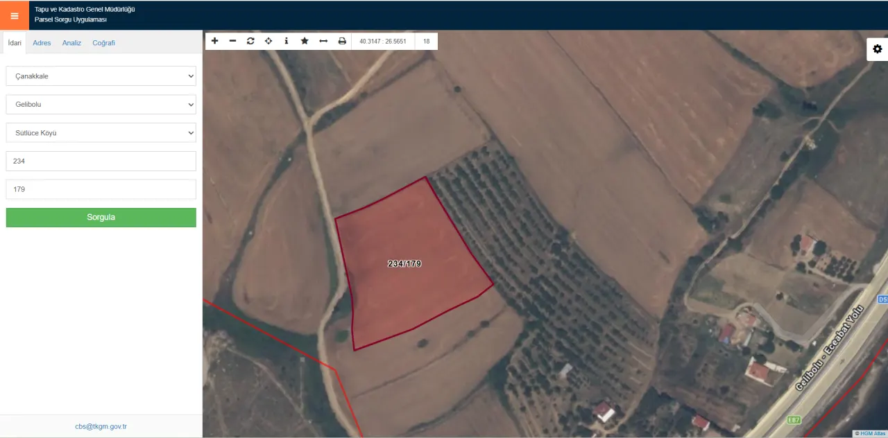ÇANAKKALE GELİBOLU SÜTLÜCE'DE DENİZ MANZARALI 9,908m2 TARLA - görsel 18