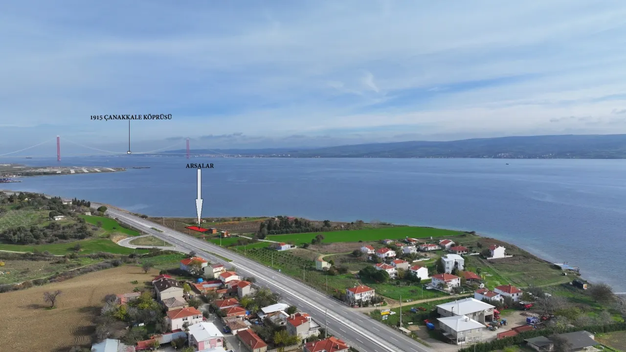 ÇANAKKALE GELİBOLU SÜTLÜCEDE KÖPRÜ VE DENİZ MANZARALI 516m2 ARSA - görsel 22