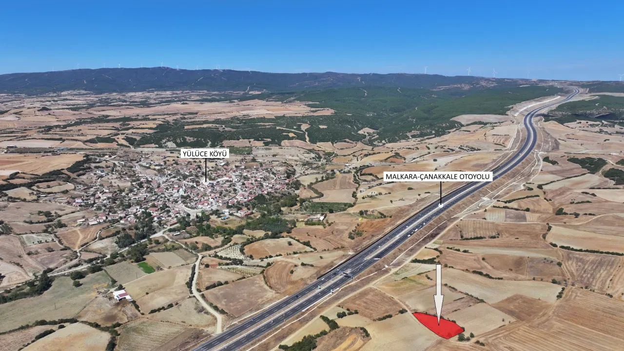 GELİBOLU YÜLÜCE'DE MÜSTAKİL TAPULU 1,477m2 TARLA