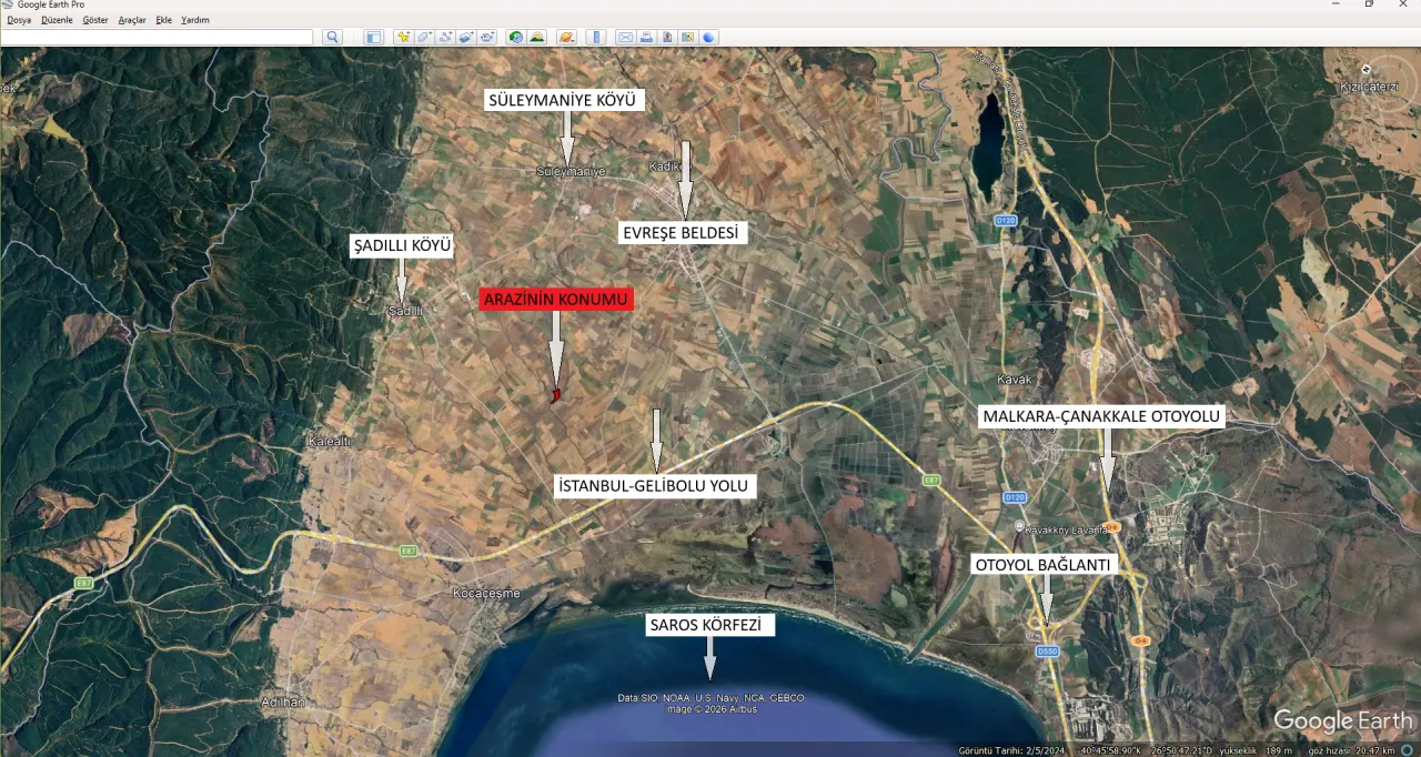 GELİBOLU SÜLEYMANİYEDE MÜSTAKİL TAPULU DENİZ MANZARALI 15,591m2 TARLA - görsel 27