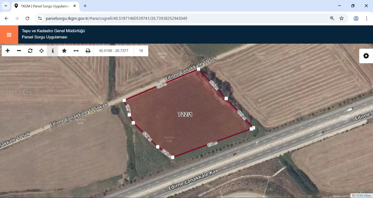 ÇANAKKALE GELİBOLU BOLAYIRDA ANAYOLA CEPHE 10,004m2 TARLA - görsel 7