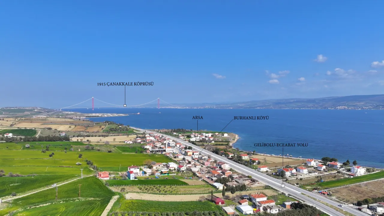 ÇANAKKALE GELİBOLU BURHANLI'DA 591m2 SATILIK ARSA - görsel 2