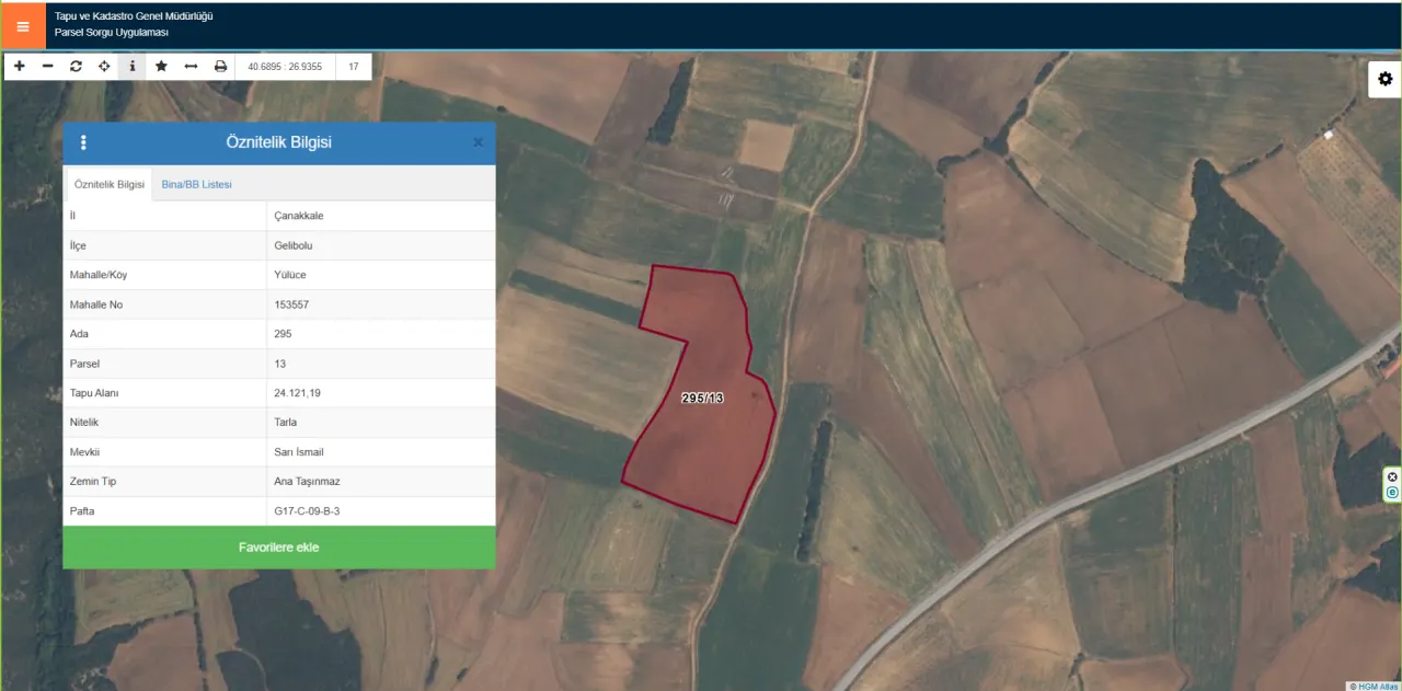 ÇANAKKALE GELİBOLU YÜLÜCE'DE 24,121m2 MÜSTAKİL TAPULU TARLA - görsel 26