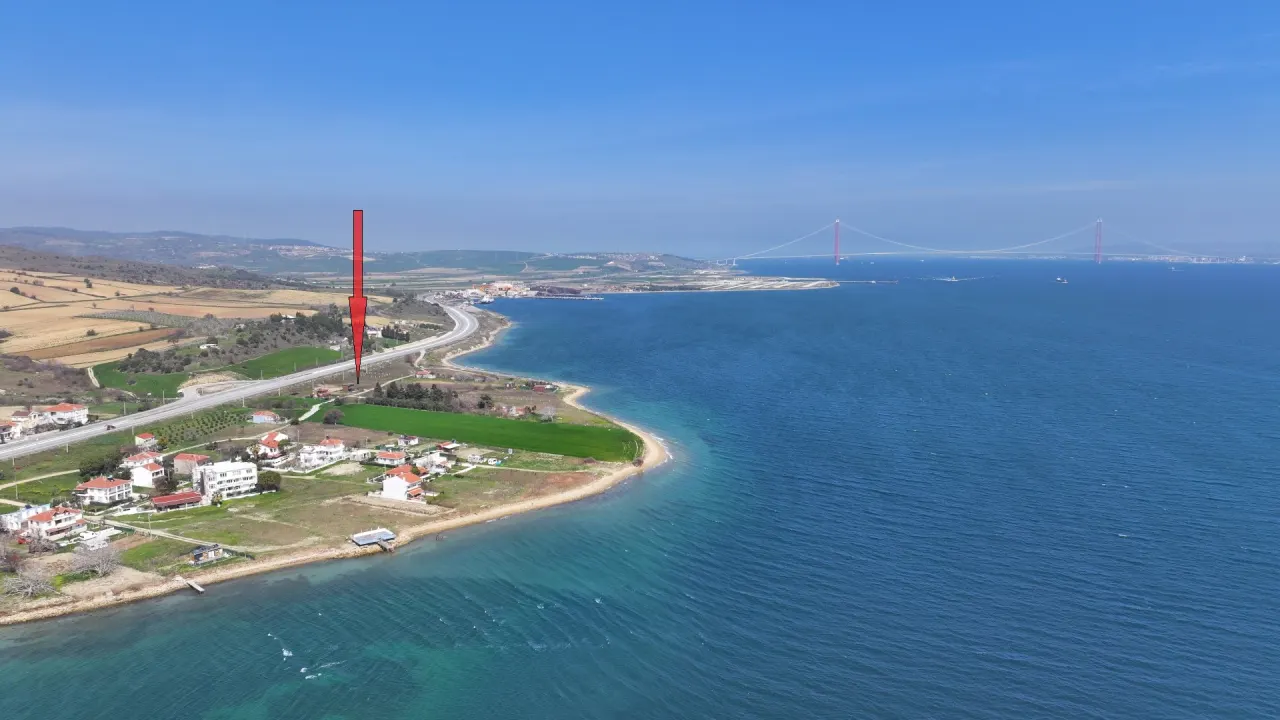 ÇANAKKALE GELİBOLU SÜTLÜCEDE KÖPRÜ VE DENİZ MANZARALI 516m2 ARSA - görsel 14